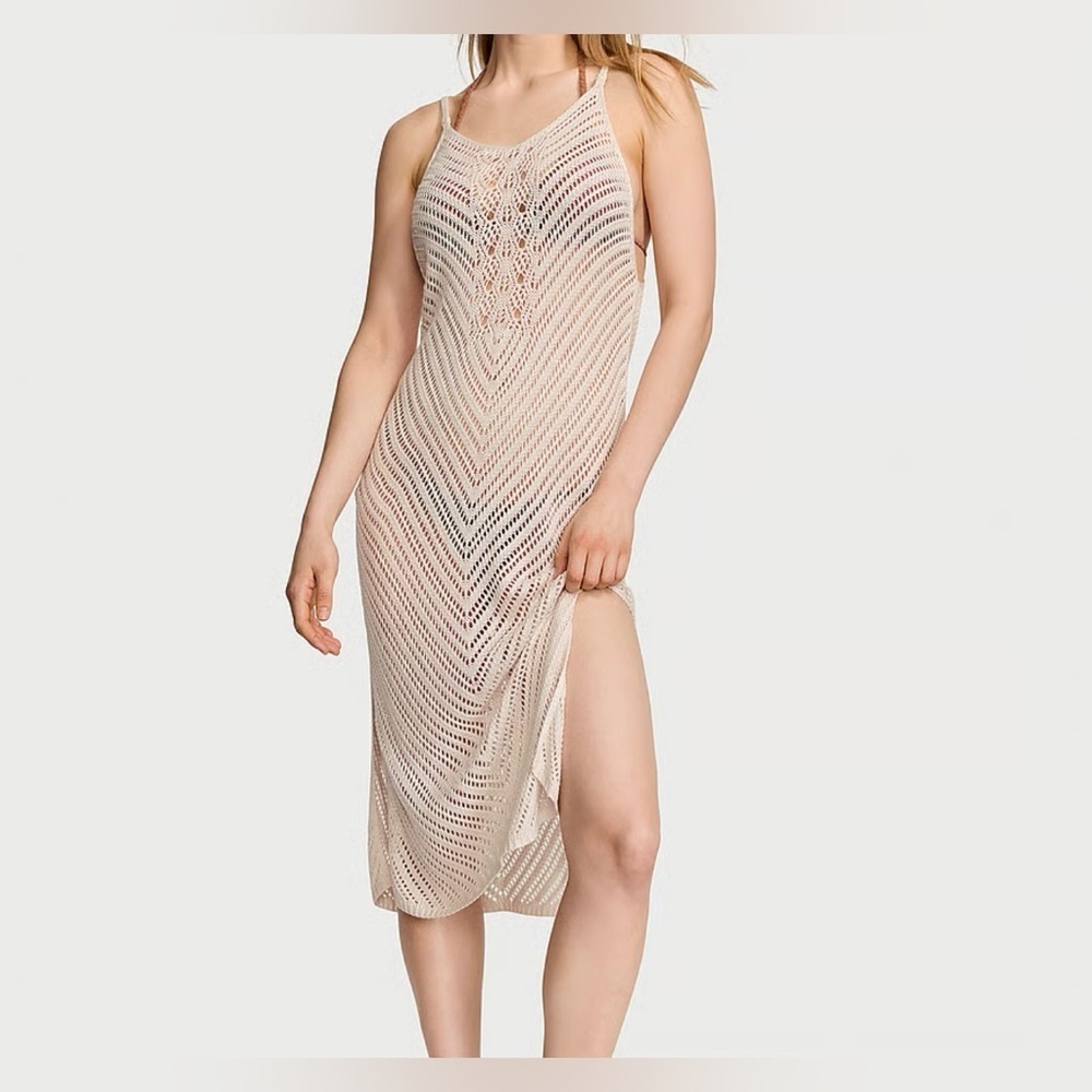 VICTORIA'S SECRET SWIM Beachwear Crochet Cover-Up Dress